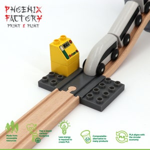 wooden train building plate compatible Brio Duplo Ikea Lillabo Thomas Melissa Lidl Imaginarium IKEA Melissa & Doug