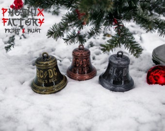 Christmas ball AC/DC hells bells Christmas ornament ACDC art fan / bell fan art ac/dc Hell's Bell