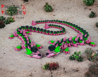 Pink Dragon | Flexible Dragon | Pink Dragon | articulated 3D printed