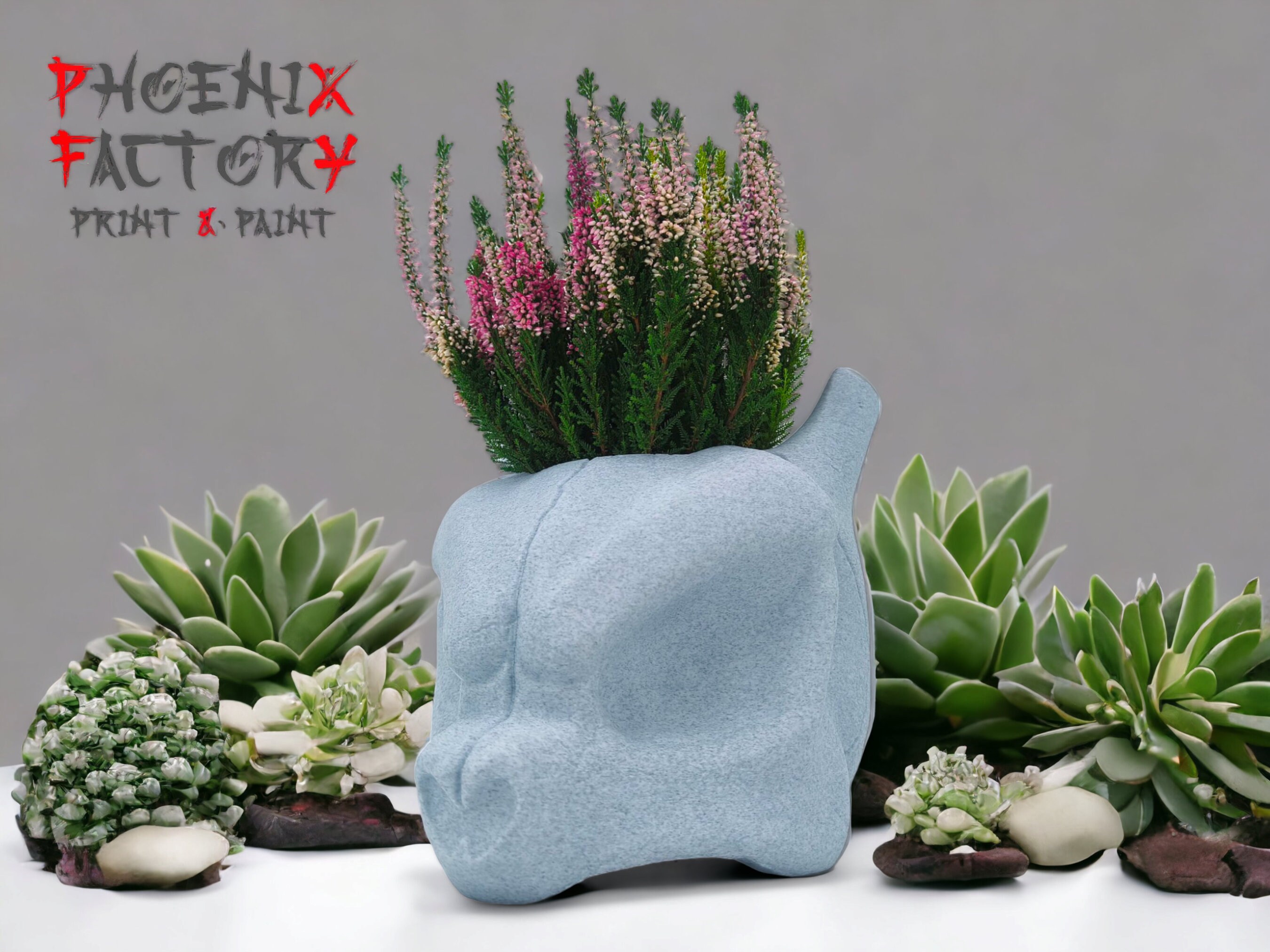 Planter Big Size Pokemon Mewtwo cracking Poke-Planter / Mewtwo Skull / vase / Jardinière / Planter / Wetwo Pokemon / Jardiniaire