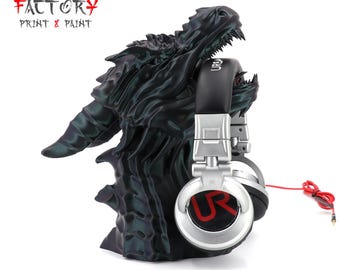Dragon headphone stand, dragon bust, dragon headphone stand, dragon head statue, gamer, gift, Gamer Stand, bust, Fantasy