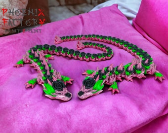 Pink Dragon | Flexible Dragon | Pink Dragon | articulated 3D printed