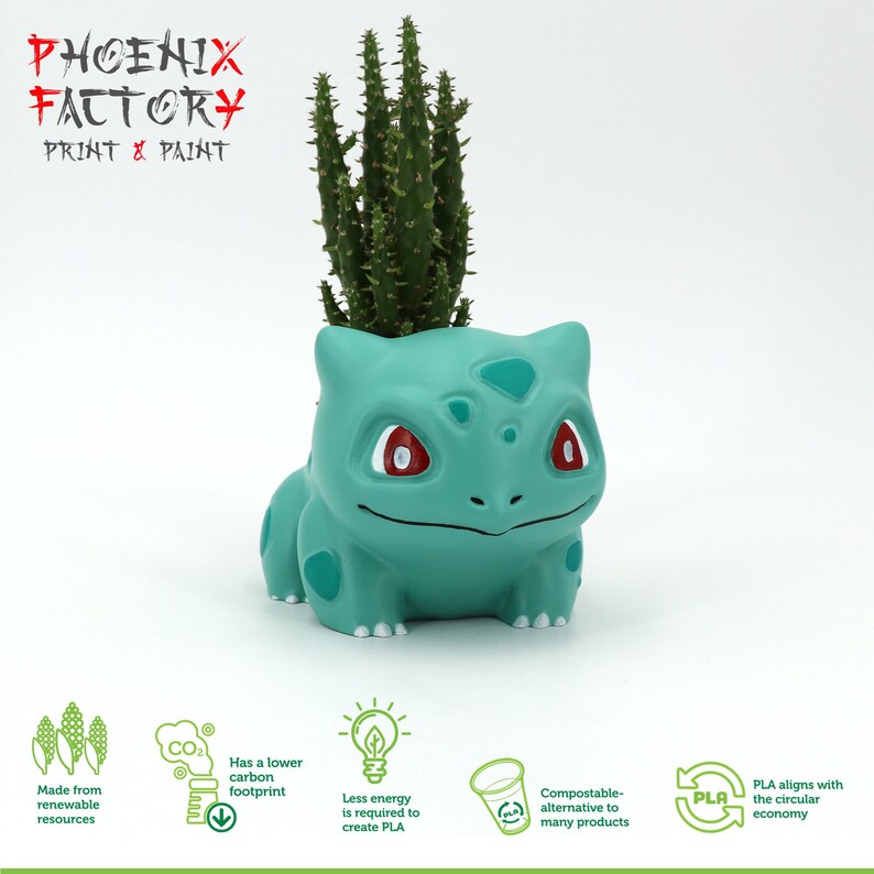 Pokeplanter Bulbasaur / Bulbasaur Pot / Vase / Planter / Plant Etsy