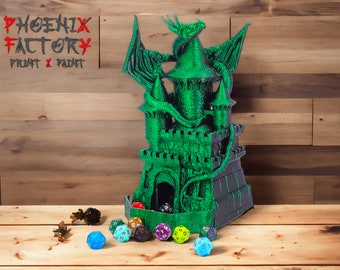 Master Dragon / Druid Dice Tower from Fate's End Dice Towers by - Dice Tower - D&D Tabletop Gaming - Dungeons and Dragons Roleplaying Games