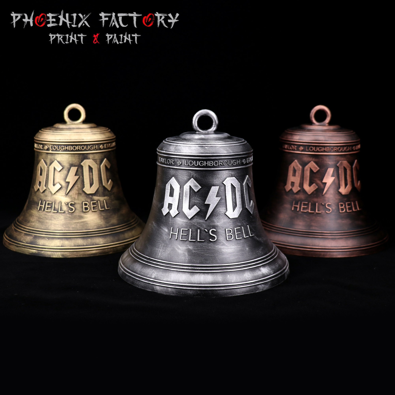 AC/DC hells bells art fan / cloche fan art ac/dc Hell's Bell - Etsy France