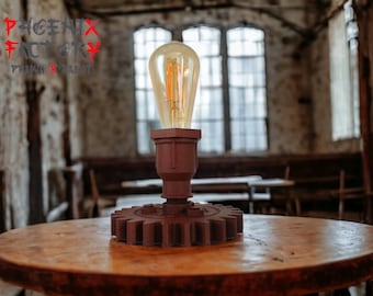 Steampunk lamp, Edison table lamp, desk lamp, pipe lamp, industrial desk lamp, table lamp, industrial lamp