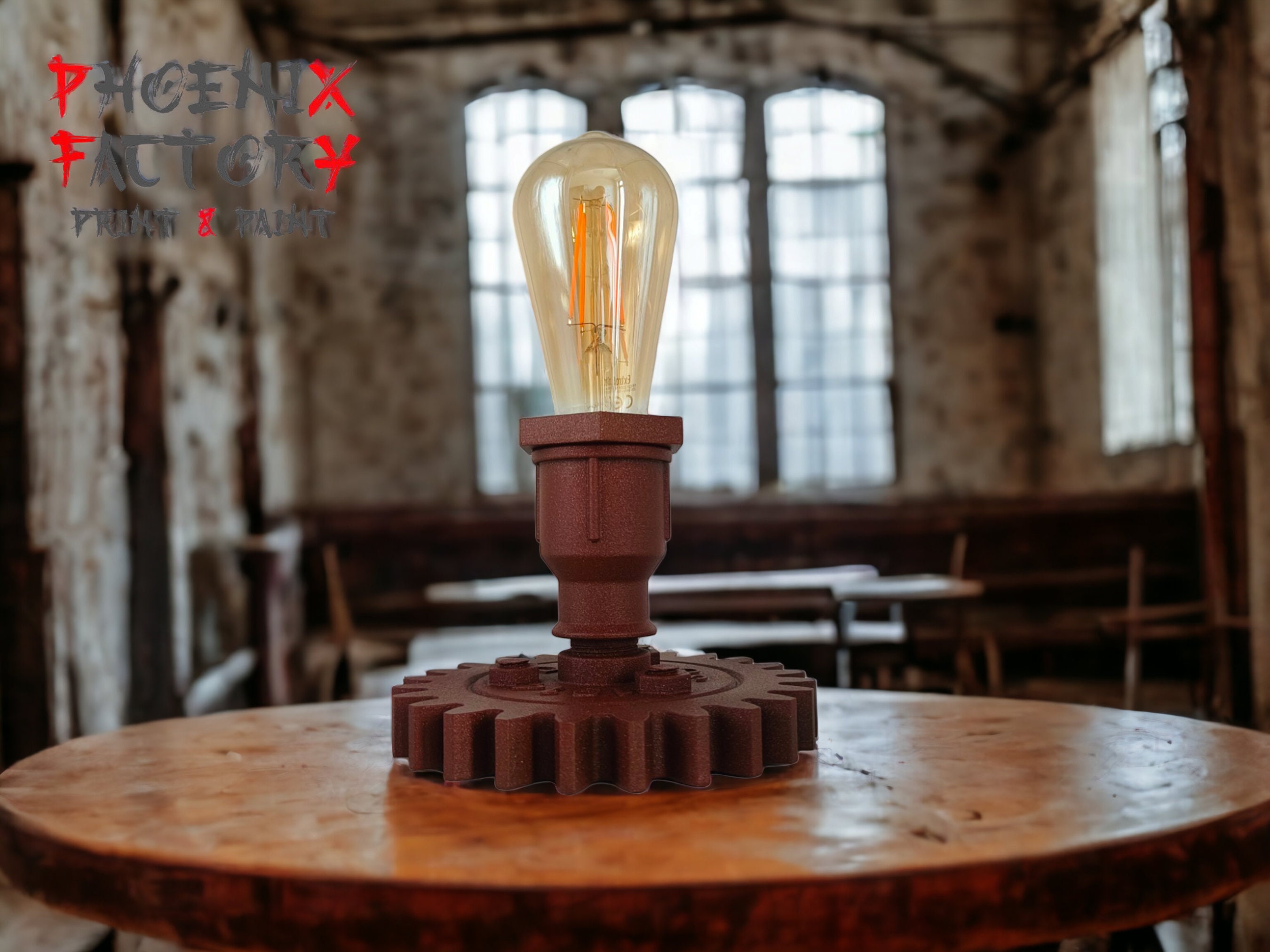 Lampe Steampunk, Lampe De Table Edison, Bureau, Tuyaux, Bureau Industrielle, Table, Industrielle