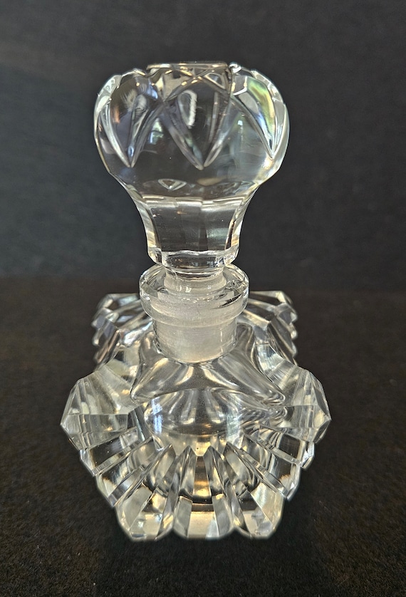 Cut Glass German Perfume Bottle - image 3
