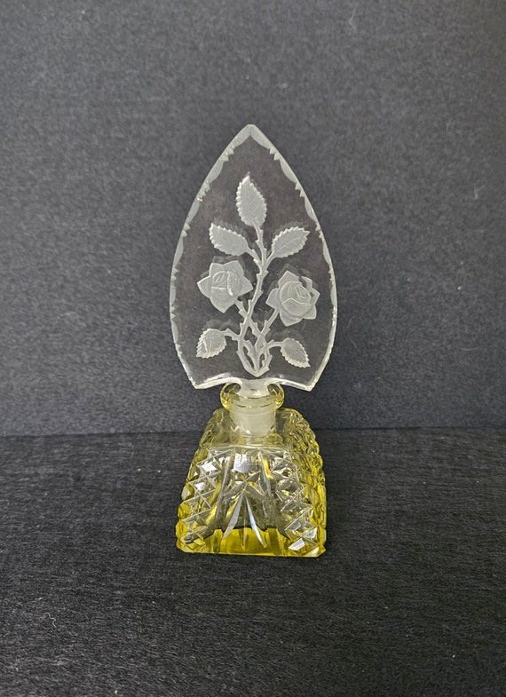 Czech Perfume Bottle Yellow