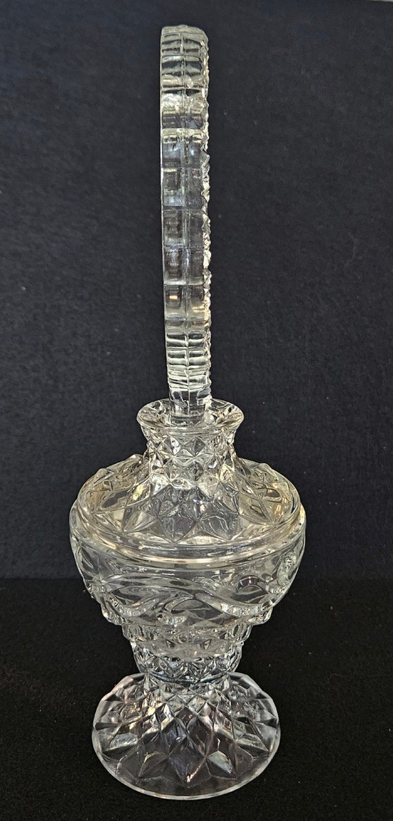 Large Vintage Clear Glass Perfume Bottle - image 5