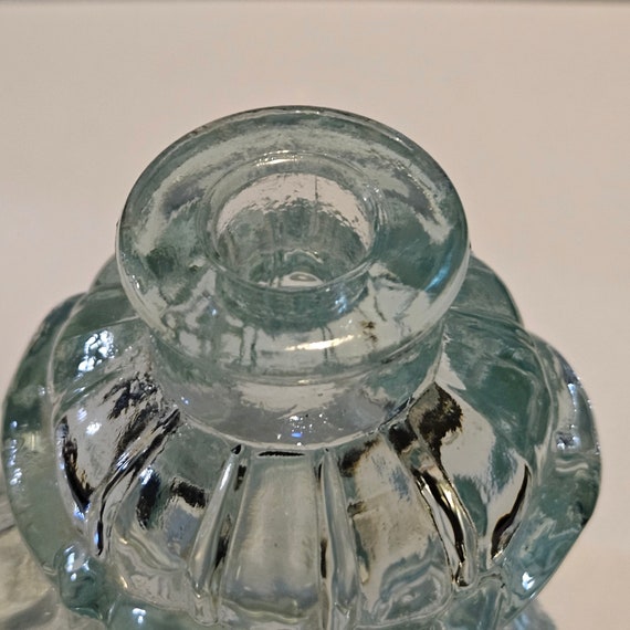 Blue Glass Cornucopia Perfume Bottle - image 7