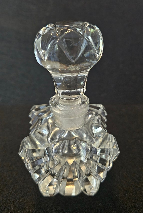 Cut Glass German Perfume Bottle - image 2
