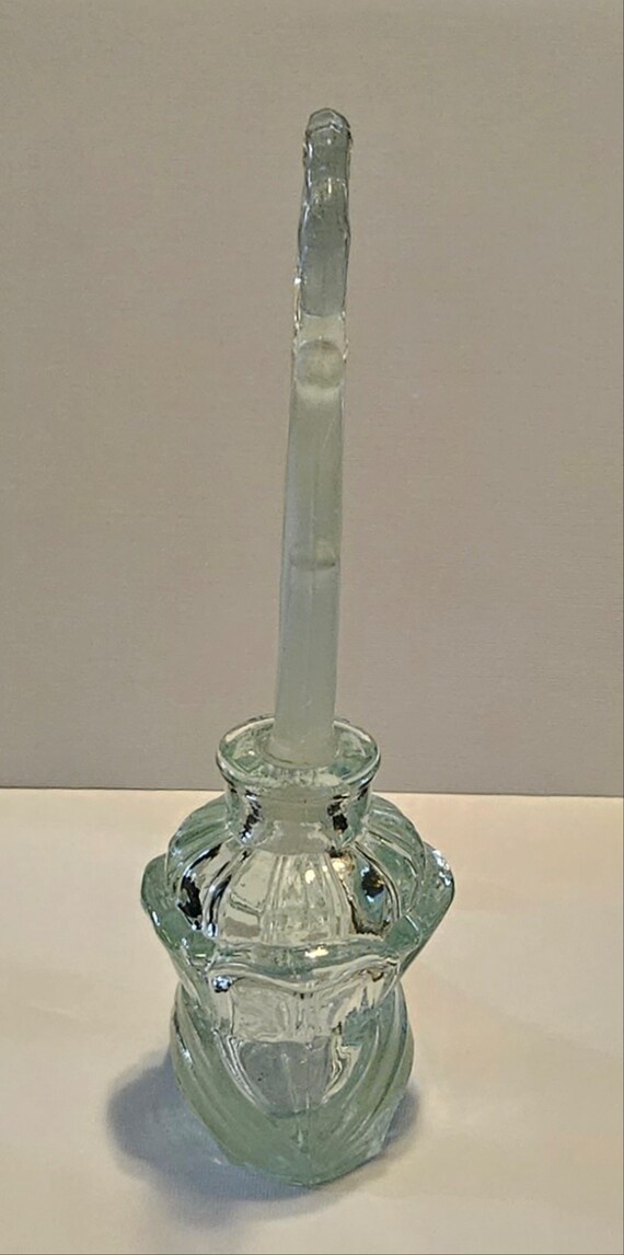 Blue Glass Cornucopia Perfume Bottle - image 3