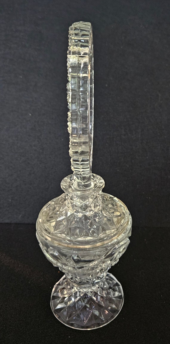 Large Vintage Clear Glass Perfume Bottle - image 3