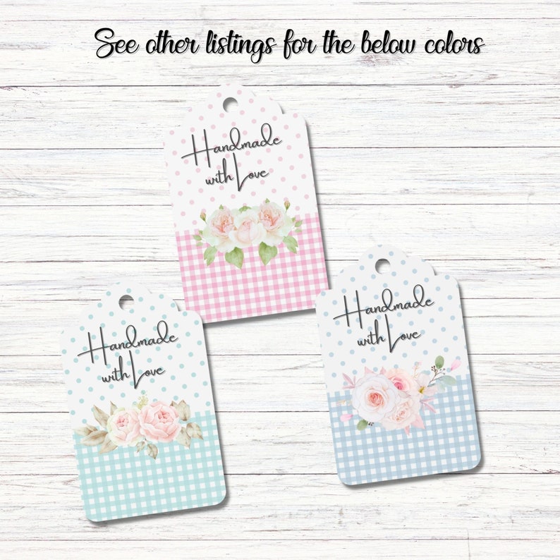 Handmade With Love Printable Scalloped Hang Tag lavender Polka Dot ...