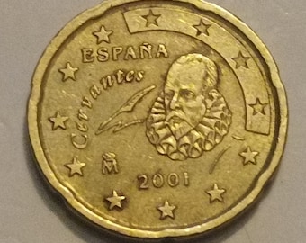 20 Cent euro 2001 Spain - Cervantes