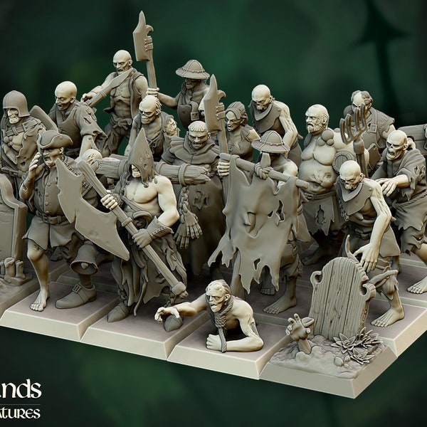 Zombie Regiment - Undead - Highlands Miniatures 28/32mm