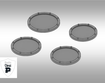 10 Classic round banded shields - 28/32mm scale