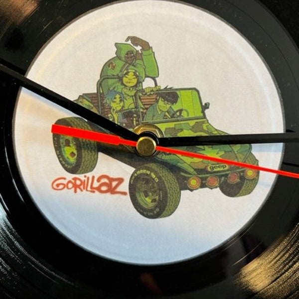 Gorillaz -  12 Inch Vinyl Record Wall Clock Unique Gift