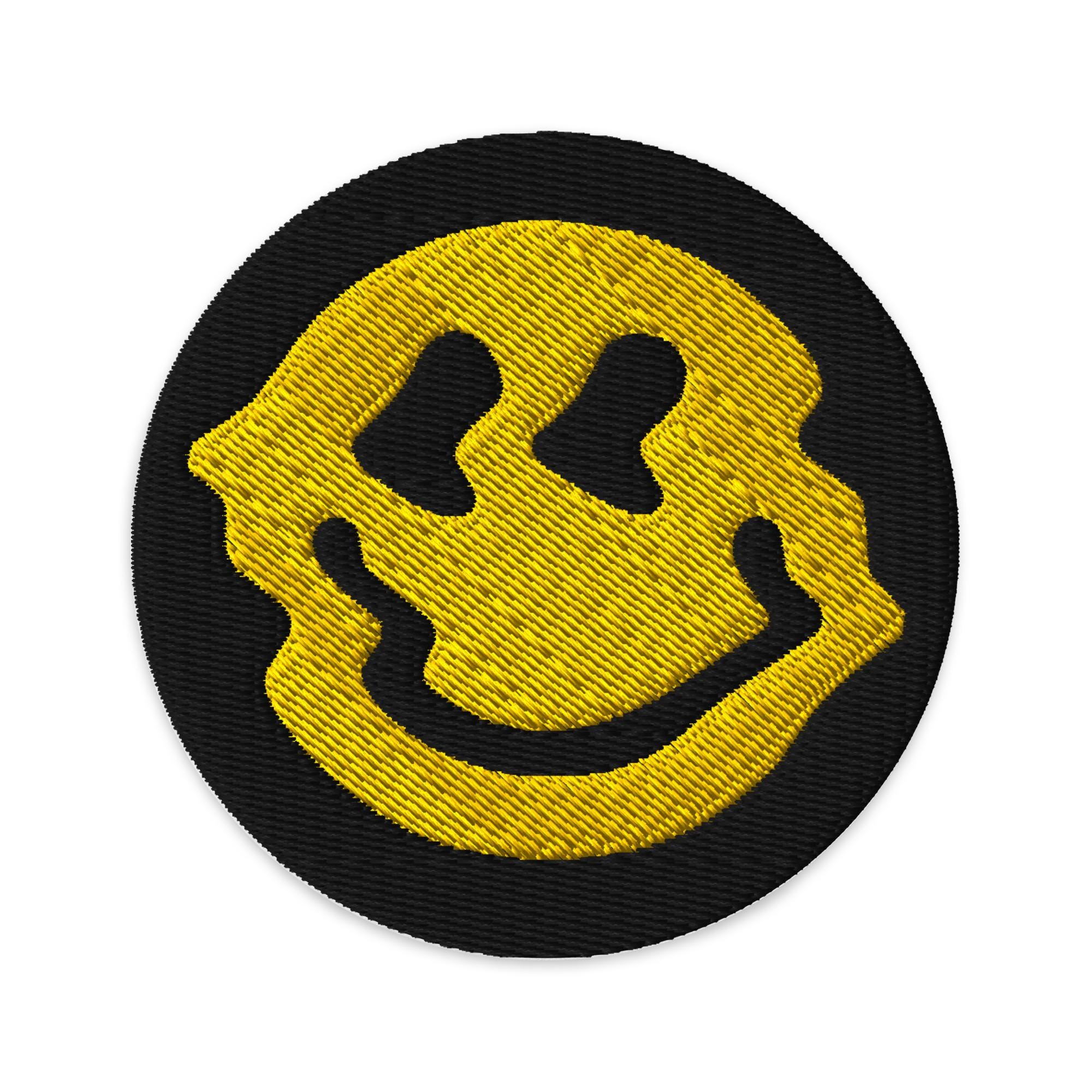 Melting Smiley Embroidered patches