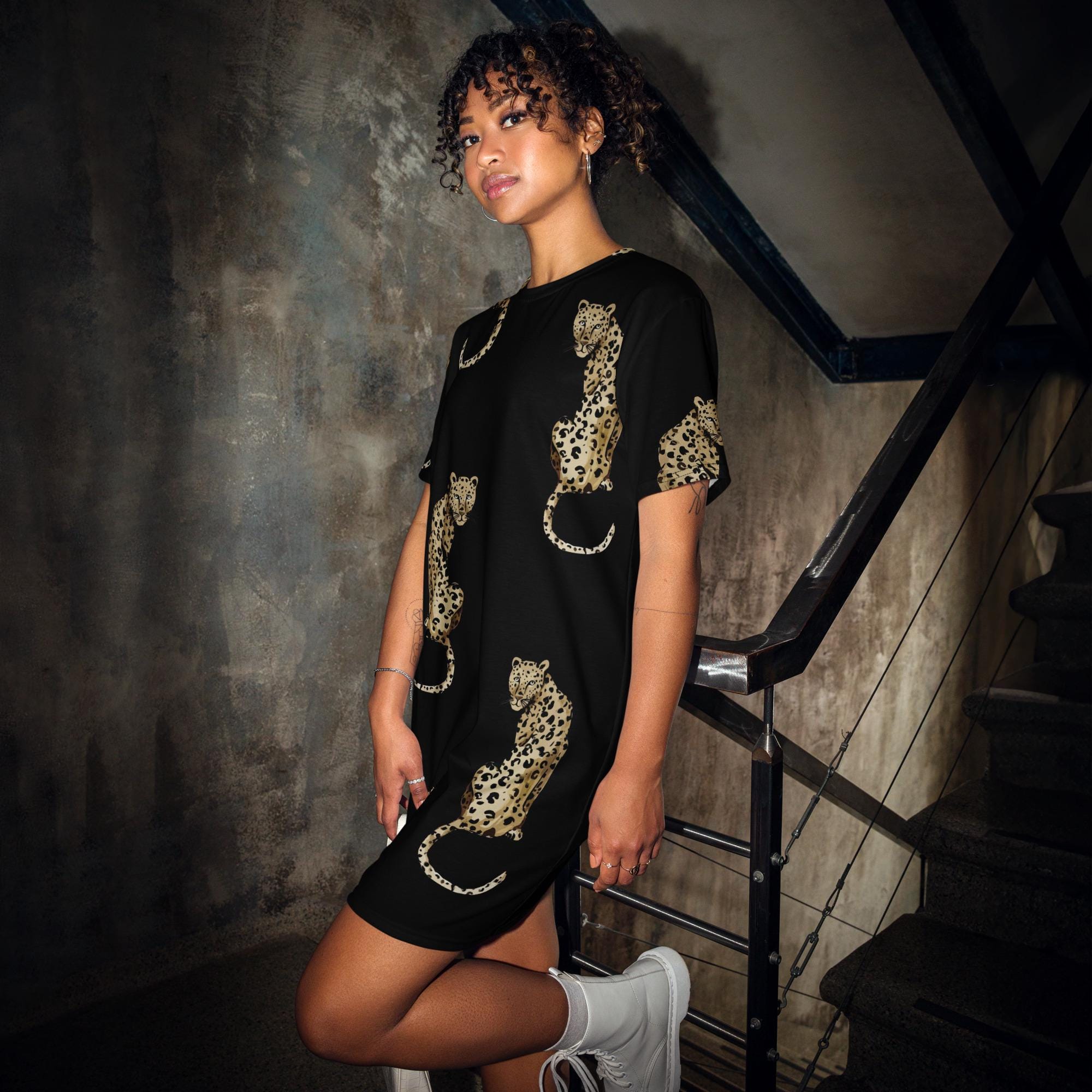 Jaguar Print Dress - Etsy Canada