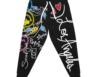 EMO PRINT DISPERSED "Los Angeles" Premium Joggers by the blenq