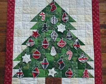 Quilted Christmas Tree Advent Calendar Pattern