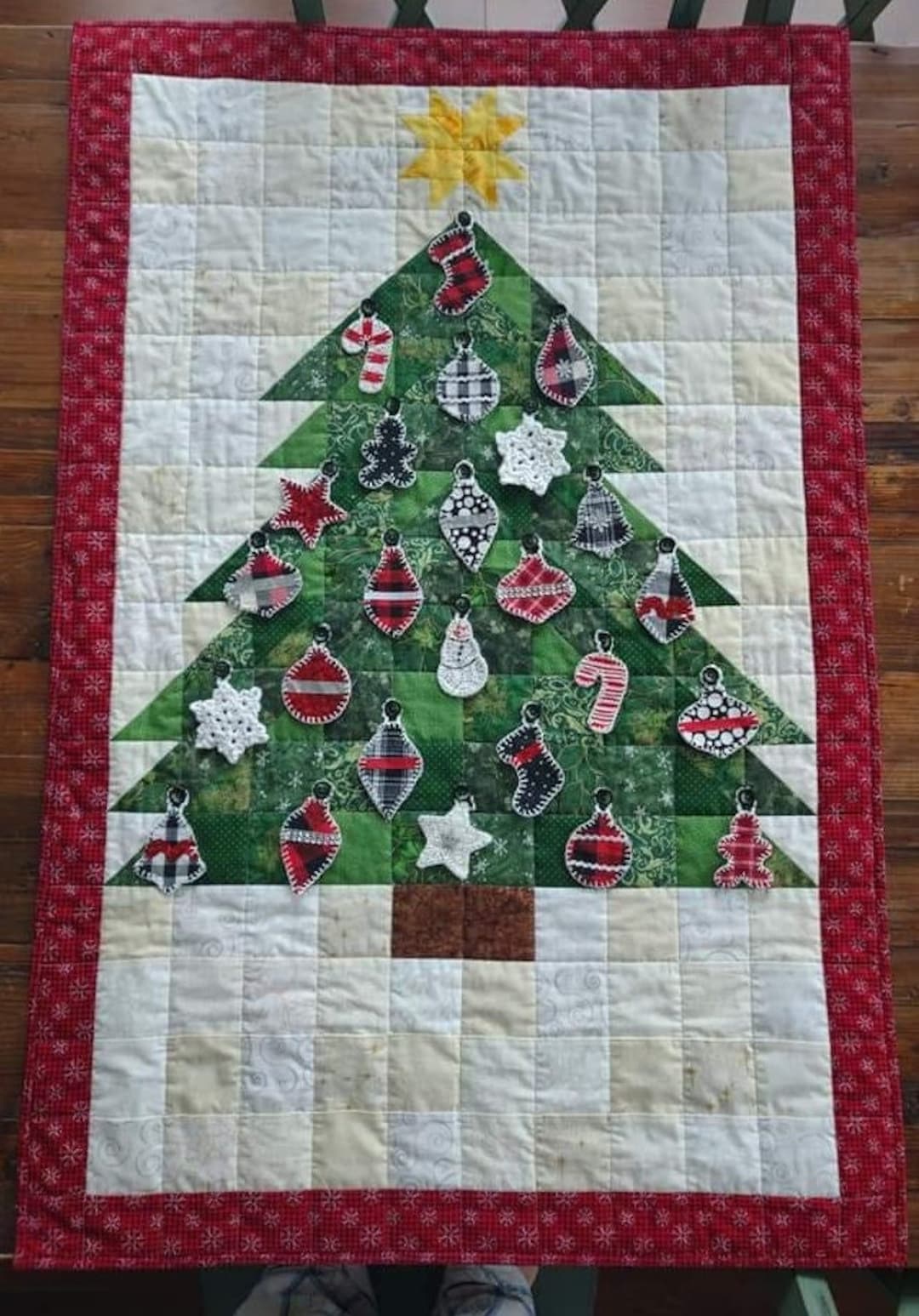 Quilted Christmas Tree Advent Calendar Pattern Etsy