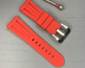 Cinturino in gomma Panerai OFFICINE RUBBER da 26 mm per orologi Panerai