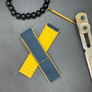 22mm Rubber/nylon Strap for Breitling Navitimer/Avenger Watch, Replacement Band Buckle Clasp