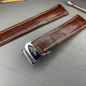 Breitling Strap Brown Leather - Etsy