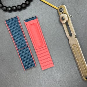 22mm Rubber/nylon Strap for Breitling Navitimer/Avenger Watch, Replacement Band Buckle Clasp