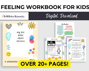Feelings Workbook for Kids, Emotional Regulation and Coping Skills