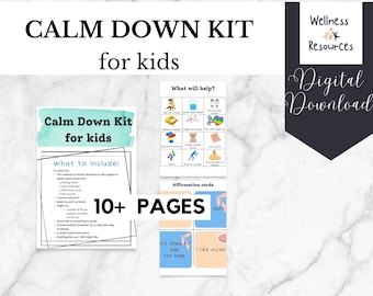 Calm Down Kit for Kids , Calming Corner Resource, Emotional Regulation Tool