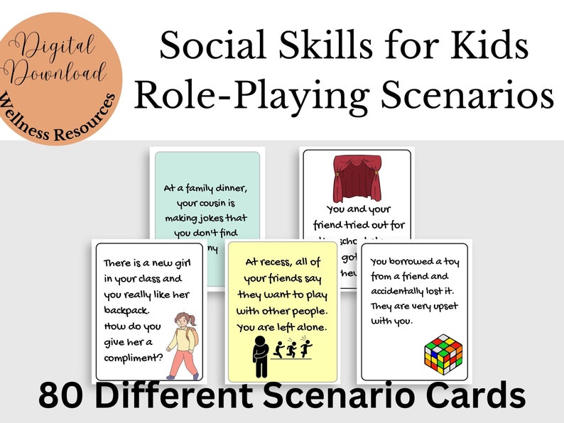 Role-playing Scenarios for Kids Interpersonal Skills - Etsy