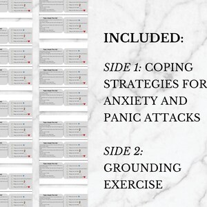 Tarjetas de ansiedad y salud mental de primeros auxilios de ataque de pánico imagen 4