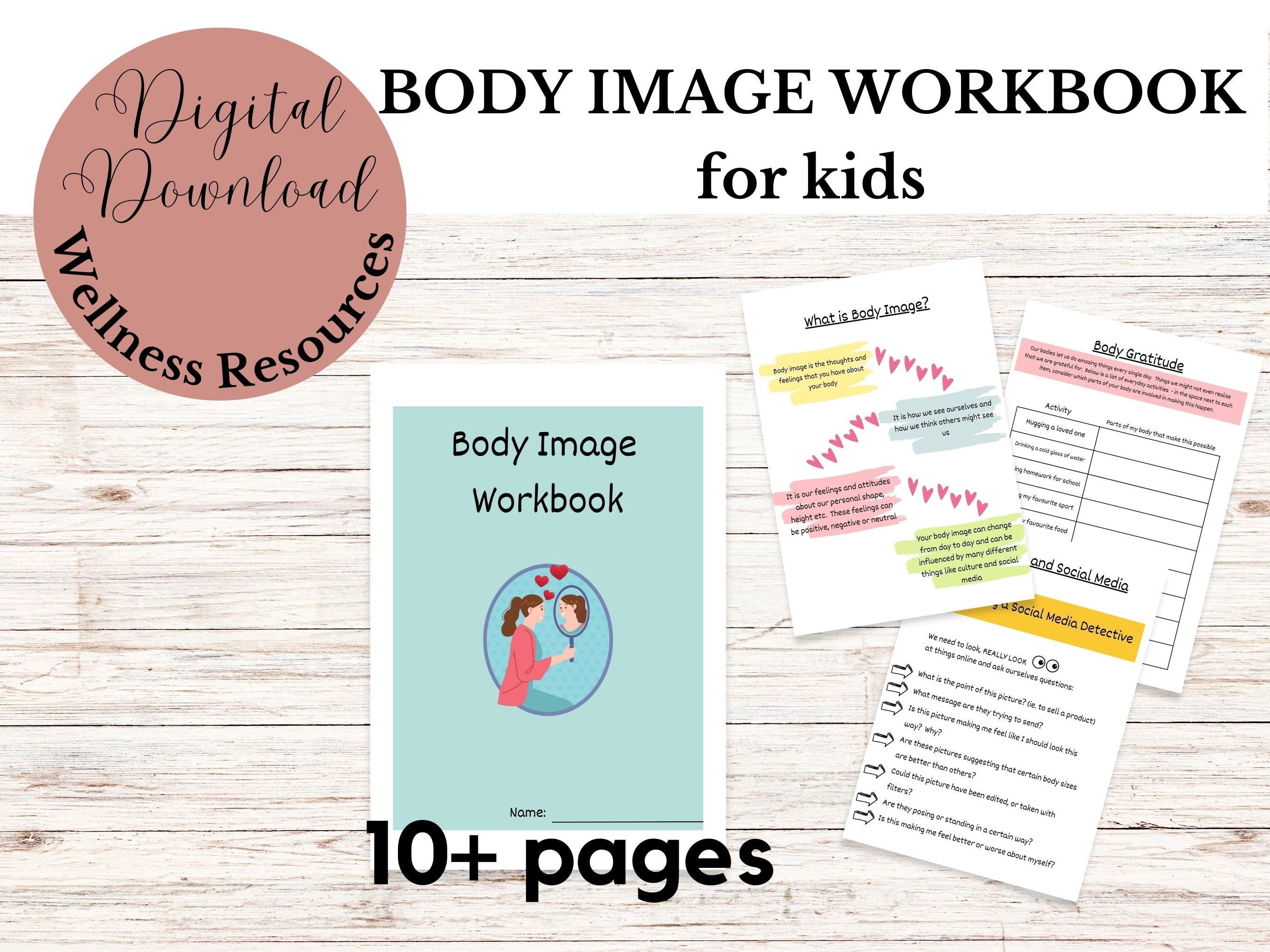 Body Image Workbook for Kids Etsy