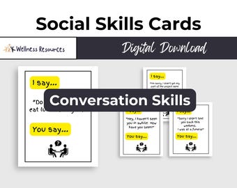 Tarjetas didácticas de habilidades sociales, habilidades de conversación