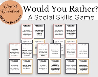 Social Skills card game Would You Rather