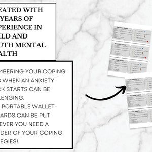 Tarjetas de ansiedad y salud mental de primeros auxilios de ataque de pánico imagen 3