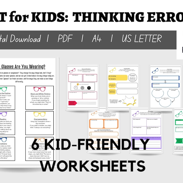Cognitive Distortions Kids - Etsy