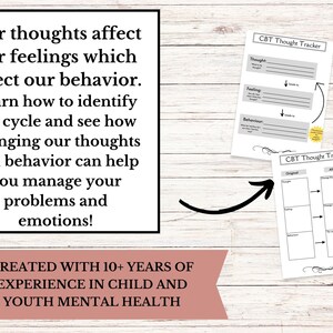 CBT Worksheet Mental Health Printable Chart, Cognitive Behavioural ...