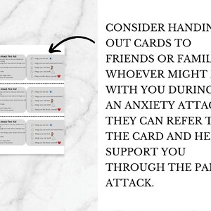 Tarjetas de ansiedad y salud mental de primeros auxilios de ataque de pánico imagen 6