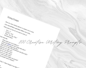 100 Creative Writing Prompts | Writing Exercises (PDF File)