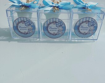 Personalized bear candle