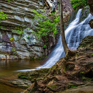 Lower Cascades, Hanging Rock, NC: Paper, Canvas, Metal, Acrylic Photo Print, Landscape Wall Décor, Large Wall Art, Nature Modern Wall Décor