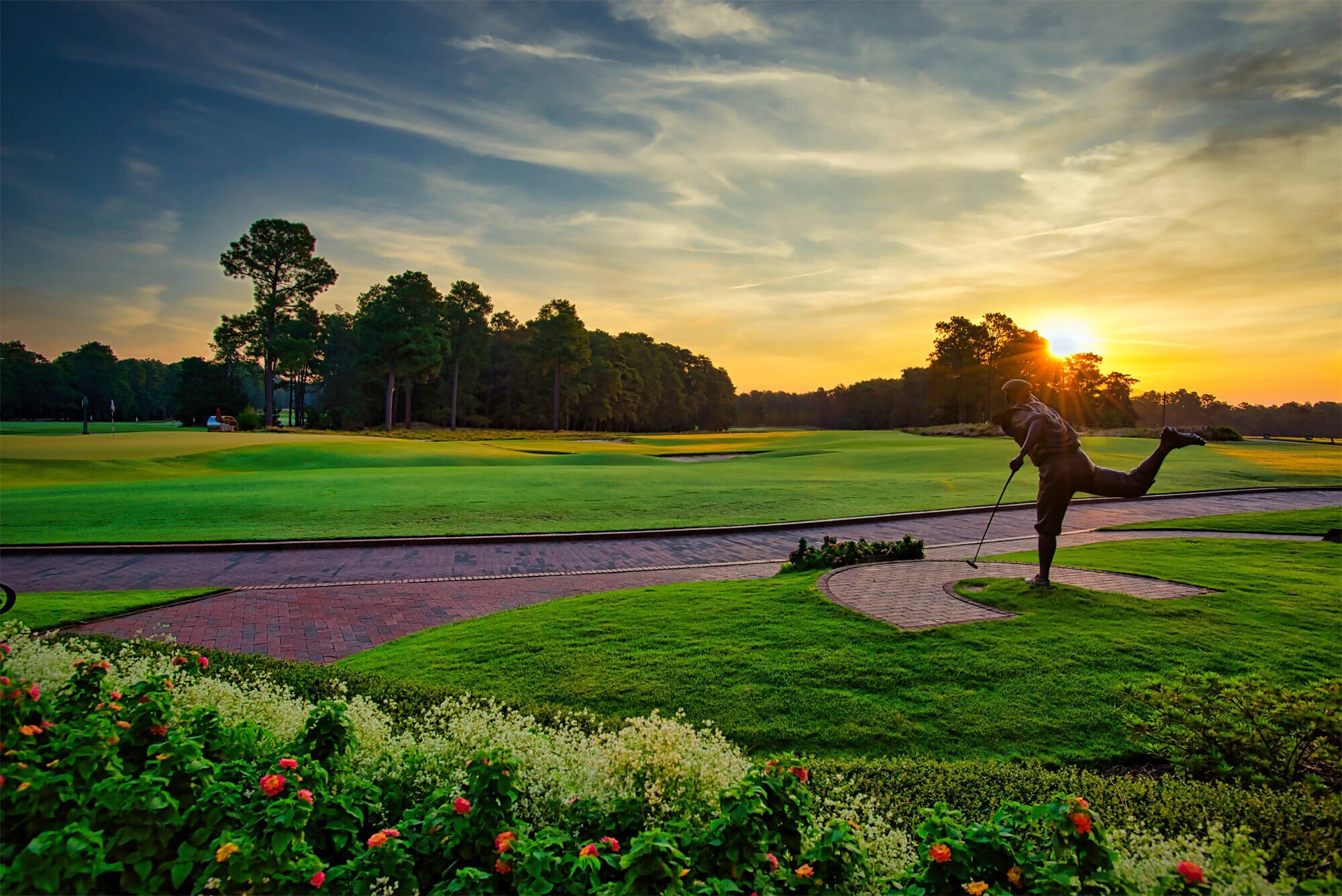 ゴルフコース アートプリント A2版 ２枚セット Pinehurst #2 - No. 7 - Fried Egg Golf