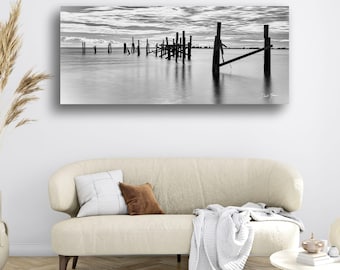 Echoes of a Forgotten Pier - Southport, NC  - Paper, Canvas, Metal, Acrylic Wall Art