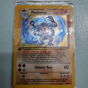 1999 Pokemon Machamp Holo 8/102 Sealed in Original Factory Cellophane - Etsy