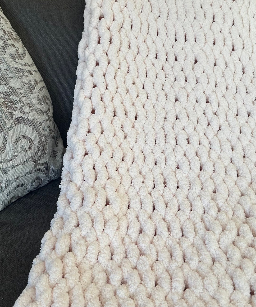 Chunky Knit Blanket, Custom Made to Order, Multiple Colors Etsy